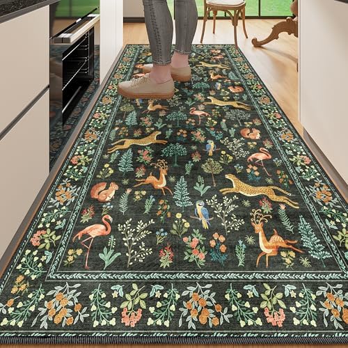 DUKINO 3x6 Kitchen Runner Rug, Washable Animal Rug by DUKINO