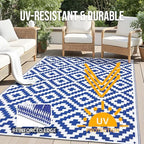 OLANLY Outdoor Rug 5x8 ft Waterproof Reversible Mat - Image 4