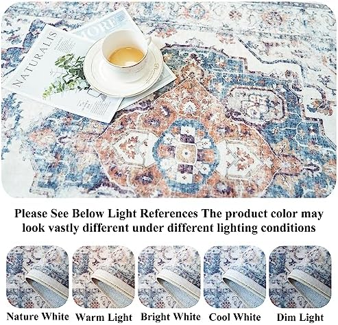 10x14 Washable Vintage Area Rug: Indoor Extra Large Rugs - Image 4