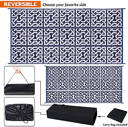 SAND MINE Reversible Mats, Plastic Straw Rug, Modern Area Rug, Large Floor Mat - Image 4