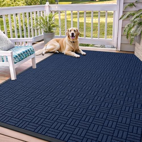OLANLY Front Door Mat Outside Entrance 71x47, Heavy-Duty Rubber Doormat by OLANLY