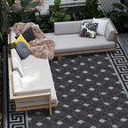 SAND MINE Reversible Mats, Plastic Straw Rug, Modern Area Rug, Large Floor Mat - Image 5