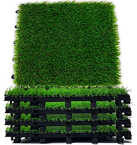 Majestick Goods 8-Count Fake Grass Interlocking Artificial Turf Deck Tiles by MajestickGoods