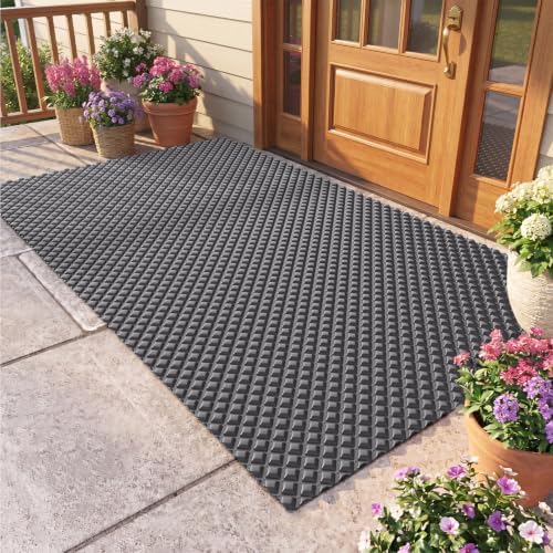 Front Door Mat Outside Entrance, Non Slip Doormat by QiCaiJia