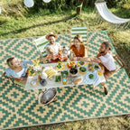 Kalafun Outdoor Patio Plastic Straw Rug, 9x12 ft - Image 5