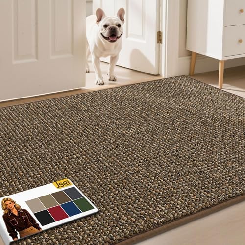 JSEI Dirt Trapper Door Mat 36" x 60", Non-Slip Washable Doormats by JSEI