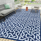 SAND MINE Reversible Mats, Plastic Straw Rug, Modern Area Rug, Large Floor Mat - Image 5