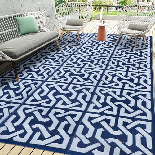 SAND MINE Reversible Mats, Plastic Straw Rug, Modern Area Rug, Large Floor Mat - Image 5