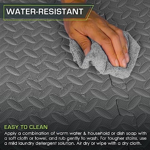 ProsourceFit Exercise Puzzle Mat 1/2-inch, EVA Interlocking Foam Floor Tiles - Image 5