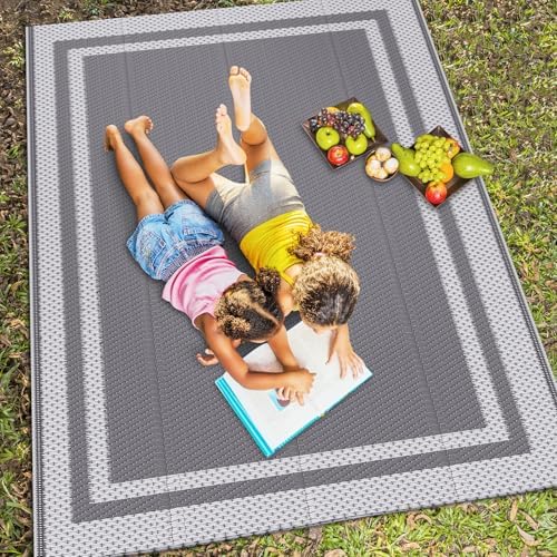 HappyTrends Outdoor Rug Portable Plastic Straw Camping Rugs - Image 7