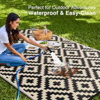 OLANLY Outdoor Rug 9x12 ft Waterproof Reversible Mat - Image 3