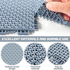 50 Pack Drainage Mats Interlocking Tile 10" x 10" Rubber Floor Tiles - Image 3