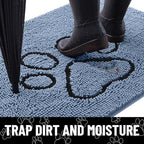 Smiry Dog Door Mat for Muddy Paws, Absorbent Non Slip Dirt Trapper - Image 2