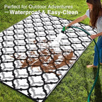 OLANLY Outdoor Rug 9x12 ft Waterproof Reversible Braided Mat - Image 3