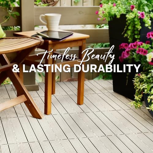 IDZO Wood Plastic Composite Deck Tiles Set of 10, Sustainable FSC Composite - Image 6