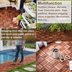 30 PCS Interlocking Deck Tiles, Solid Wood Patio Flooring Outdoor Waterproof - Image 5