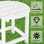 LZRS Round Adirondack Patio Side Table End Table, Outdoor Side Tables - Image 4