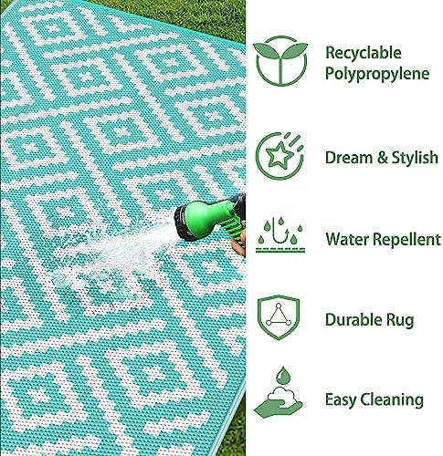 GENIMO Outdoor Rug, Waterproof Plastic Rugs - Image 5