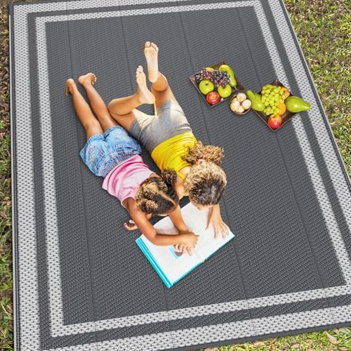 HappyTrends Outdoor Rug Portable Plastic Straw Camping Rugs - Image 7