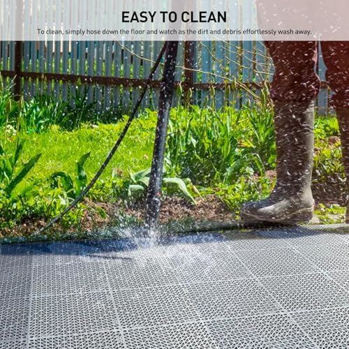 MAXWAVE 18 Pack 12" x 12" Modular Interlocking Floor Mats, Soft PVC Non-Slip - Image 5