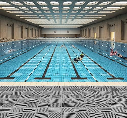 9 Pack Interlocking Drainage Tiles Double Non-Slip Tiles Mat - Image 2