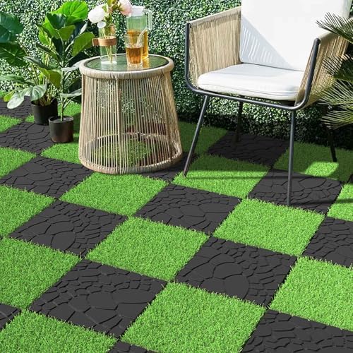 Stone Texture 12 Inch Interlocking Deck Tiles, Waterproof Outdoor and Indoor - Image 3