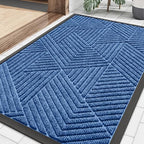 Smiry Front Door Mat Outside Entrance, Low Profile Rubber Doormat by Smiry
