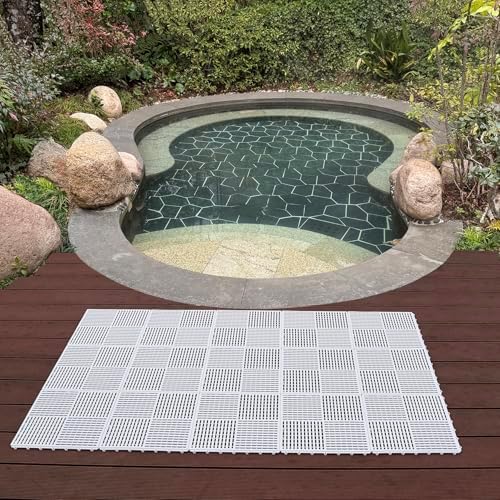 18 Pack Modular Interlocking Tiles Double Non-Slip 12"x12" White - Image 6