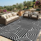 Garvee Reversible Rainbow Outdoor Rug 9x12 - Image 2