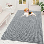 OLANLY Dog Door Mat for Muddy Paws 70x46, Extra Absorbent Chenille Mud Mat by OLANLY