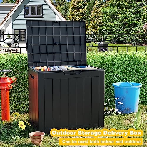 33 Gallon Outdoor Deck Box, Lockable Waterproof Outdoor Storage Boxes - Image 2