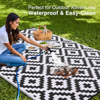 OLANLY Outdoor Rug 9x12 ft Waterproof Reversible Mat - Image 3