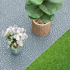 Interlocking Cobbled Stone Look Garden Pathway Tiles, Decorative Floor Grass - Image 4