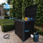 51 Gallon Outdoor Deck Box, Lockable Waterproof Outdoor Storage Boxes - Image 2