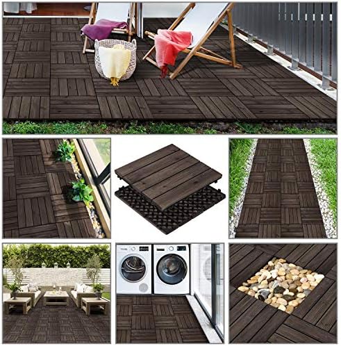 Yaheetech 22PCS Interlocking Deck Tiles Outdoor Patio Floor - Image 2