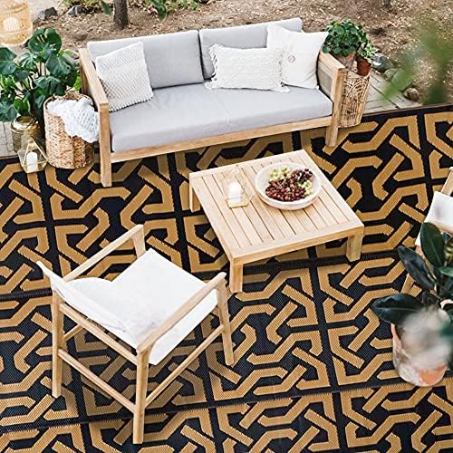 SAND MINE Reversible Mats, Plastic Straw Rug, Modern Area Rug, Large Floor Mat - Image 6