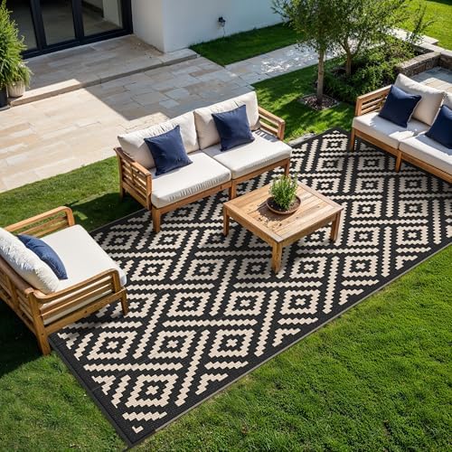 GENIMO Outdoor Rug, Waterproof Plastic Rugs 9'x18' - Image 2