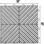 Happybuy Interlocking Tile 55PCS Grey, Drainage Tiles 12" x 12"x 0.6 Splicing - Image 3