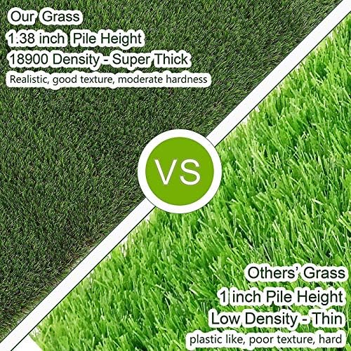 Fas Home Artificial Grass Turf 3x30 ft, Fake Grass Rug - Image 5