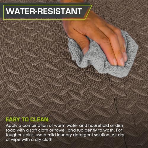 ProsourceFit Exercise Puzzle Mat 1/2-inch, EVA Interlocking Foam Floor Tiles - Image 6