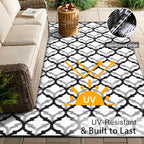 OLANLY Outdoor Rug 6x9 ft Waterproof Reversible Braided Mat - Image 4