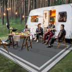 HappyTrends Outdoor Rug Portable Plastic Straw Camping Rugs - Image 3