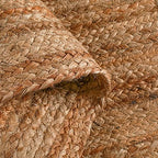 Hausattire Jute Braided Woven Area Rug 6 Feet Round - Image 5