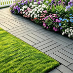 44 Pack Plastic Interlocking Deck Tiles, Dark Gray by Unknown