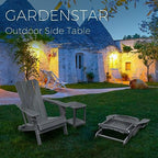 Adirondack Square Outdoor Side Table, 2-Tier Storage Patio Side Table, HDPE End - Image 2