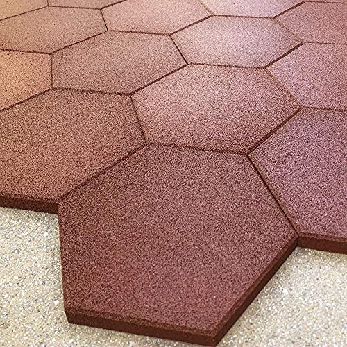 RevTime 20 pcs Hexagon Rubber Pavers 10-1/2", 3/4" Thick - Image 4