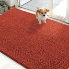 OLANLY Dog Door Mat for Muddy Paws 48x30, Super Absorbent Chenille Mud Mat by OLANLY