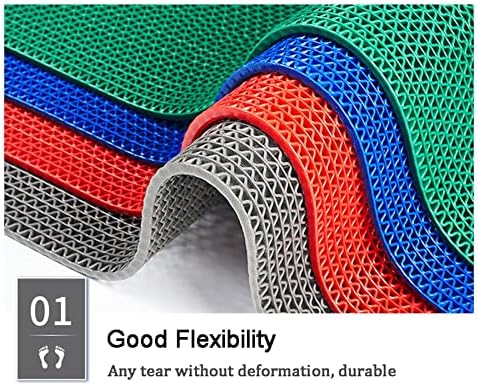 WLWLEO Drainage Flooring Mats Commercial Anti-Fatigue Rubber Matting 3x10 Ft - Image 2