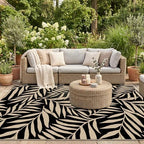 Smiry Outdoor Rug 5x8 ft Waterproof Reversible Leaf Mat - Image 5