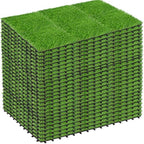 162 PCS Interlocking Artificial Grass Tiles by SkillMaid